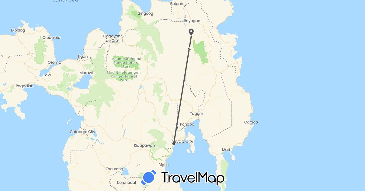 TravelMap itinerary: driving, motorbike in Philippines (Asia)